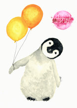 artbrush 'Party Penguin' print
