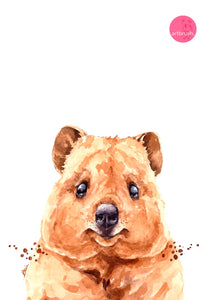 artbrush Aussie animal portrait series 'Quokka' print
