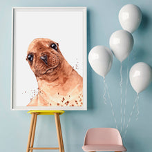 artbrush Aussie animal portrait series 'Sea Lion' print