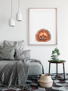 artbrush Aussie animal portrait series 'Echidna' print
