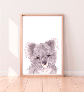 artbrush Aussie animal portrait series 'Koala' print