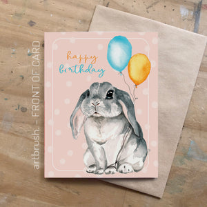 artbrush 'Happy Birthday - Birthday Bunny' card