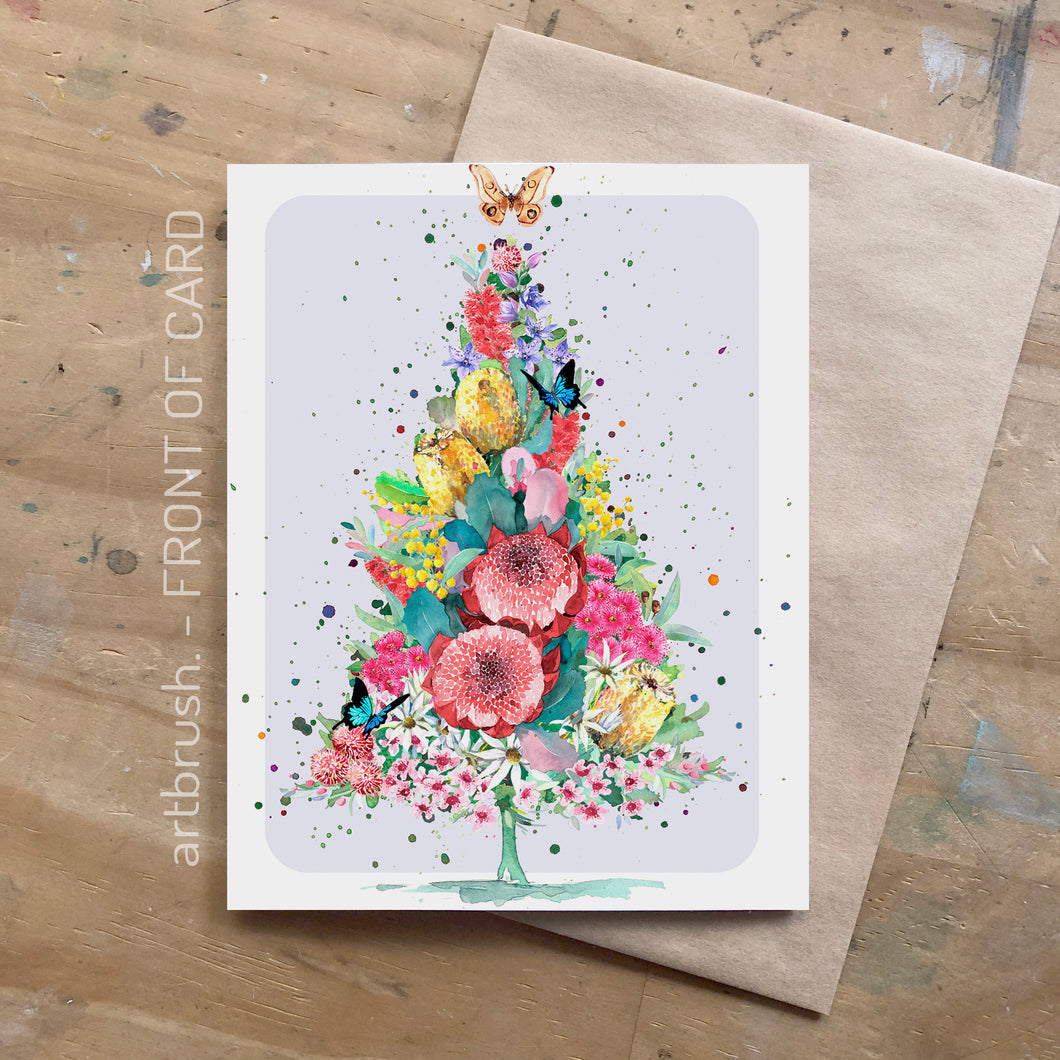 artbrush CHRISTMAS single 'Australian Christmas Tree' card
