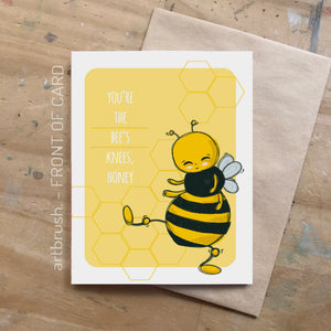 artbrush BOOKMARK CARD 'You're the bee's knees, Honey'