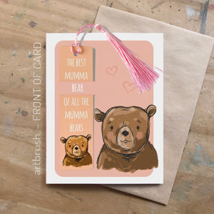 artbrush BOOKMARK CARD 'Mumma Bear'