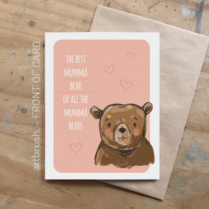 artbrush 'Mumma Bear' card