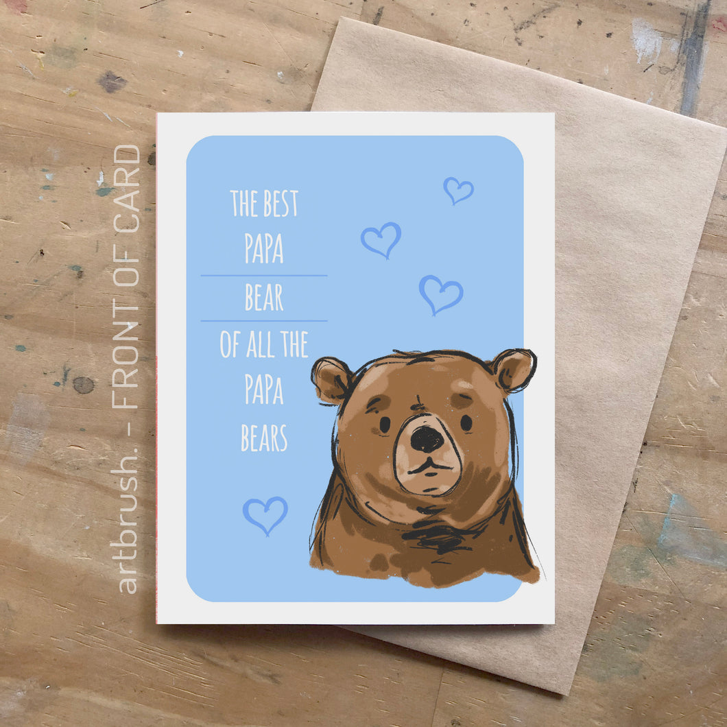 artbrush 'Papa Bear' card