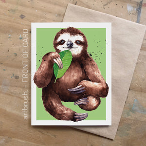 artbrush 'Santiago Sloth' card