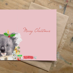 artbrush CHRISTMAS single 'Australian Koala' card
