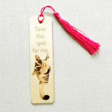 artbrush wooden bookmark 'Save This Spot For Me' (sugar glider)