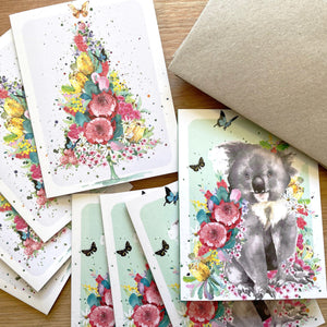artbrush CHRISTMAS 'Australian Christmas Pack' cards - 8 pack
