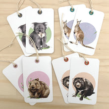 aussie animals gift tag 8 pack.