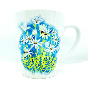 artbrush mug Australian Blooms Series 'flannel flower'