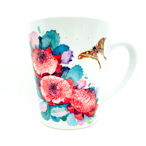 artbrush mug Australian Blooms Series 'waratah'