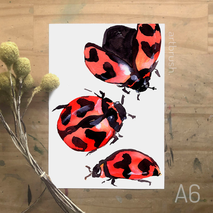 artbrush MINI PRINT 'Ladybird' A6 print