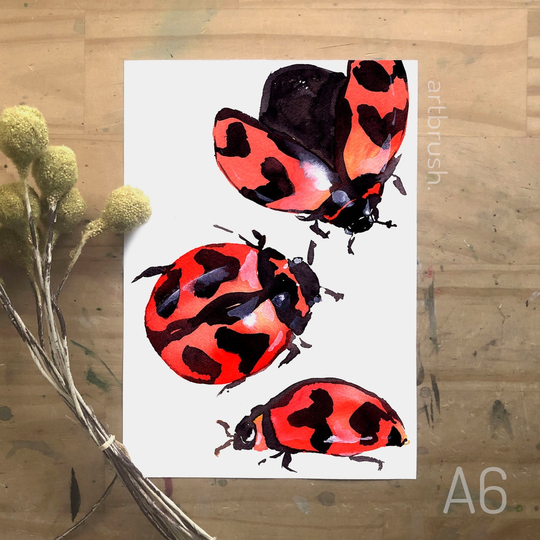 artbrush MINI PRINT 'Ladybird' A6 print
