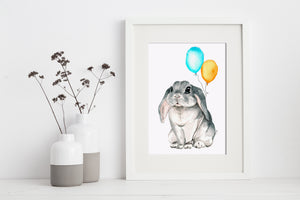 artbrush 'Birthday Bunny' print