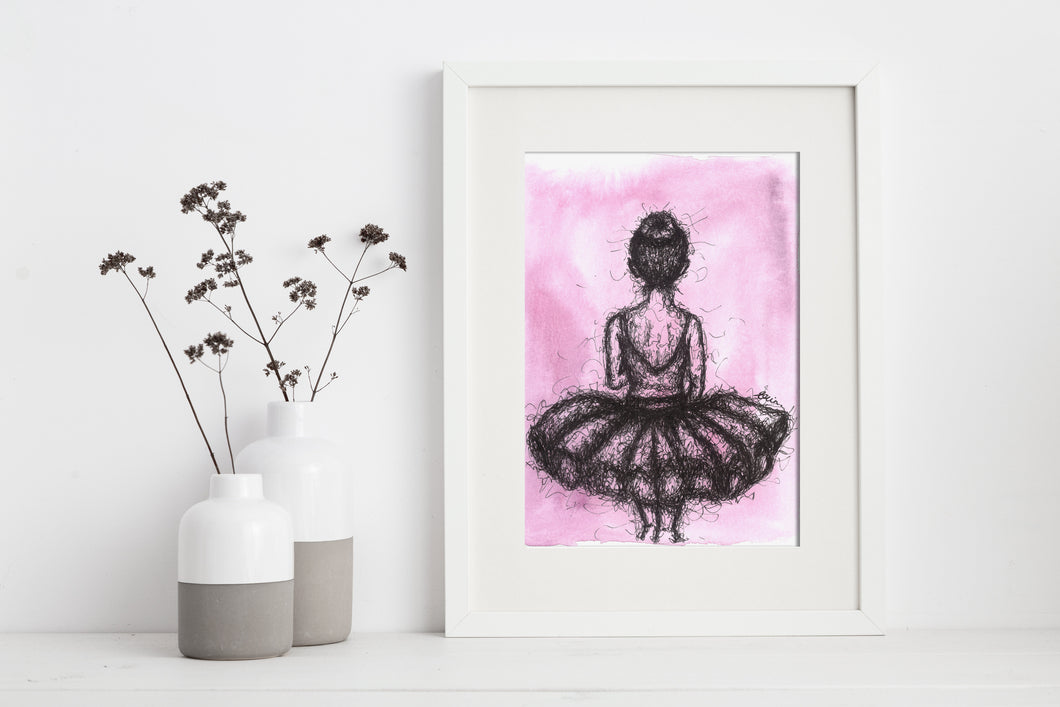 artbrush 'Scribble Ballerina' print * RETIRED PRINT ONLY AVAILABLE ONLINE *