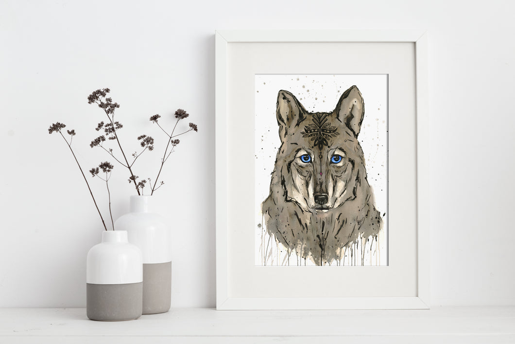 artbrush 'Spirit Wolf' print * RETIRED PRINT ONLY AVAILABLE ONLINE *